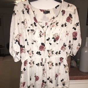 J for justify white half zip